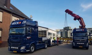 crane and low loader Beck Logistics